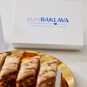 
                  
                    4-pc dark chocolate baklava with gift box and coffee mug
                  
                