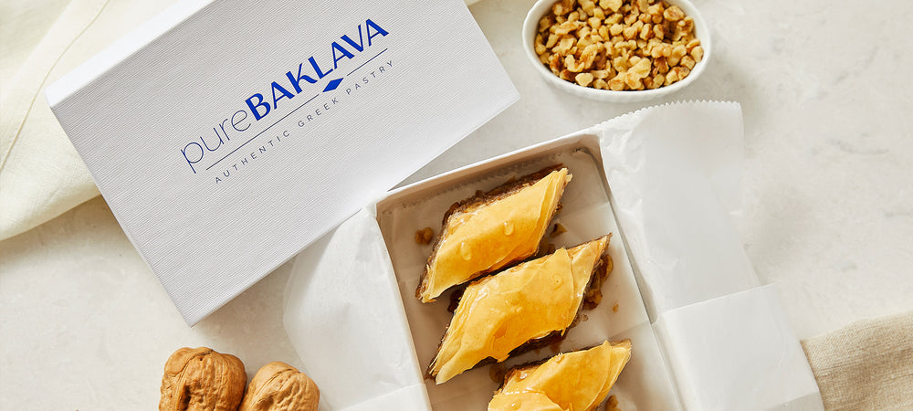 pureBAKLAVA - photo of best baklava in the world with product packaging